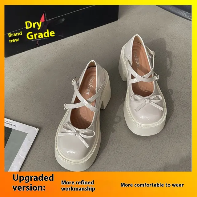 French Style All matching Mary Jane Shoes Women Beige - Shop at LoveMi