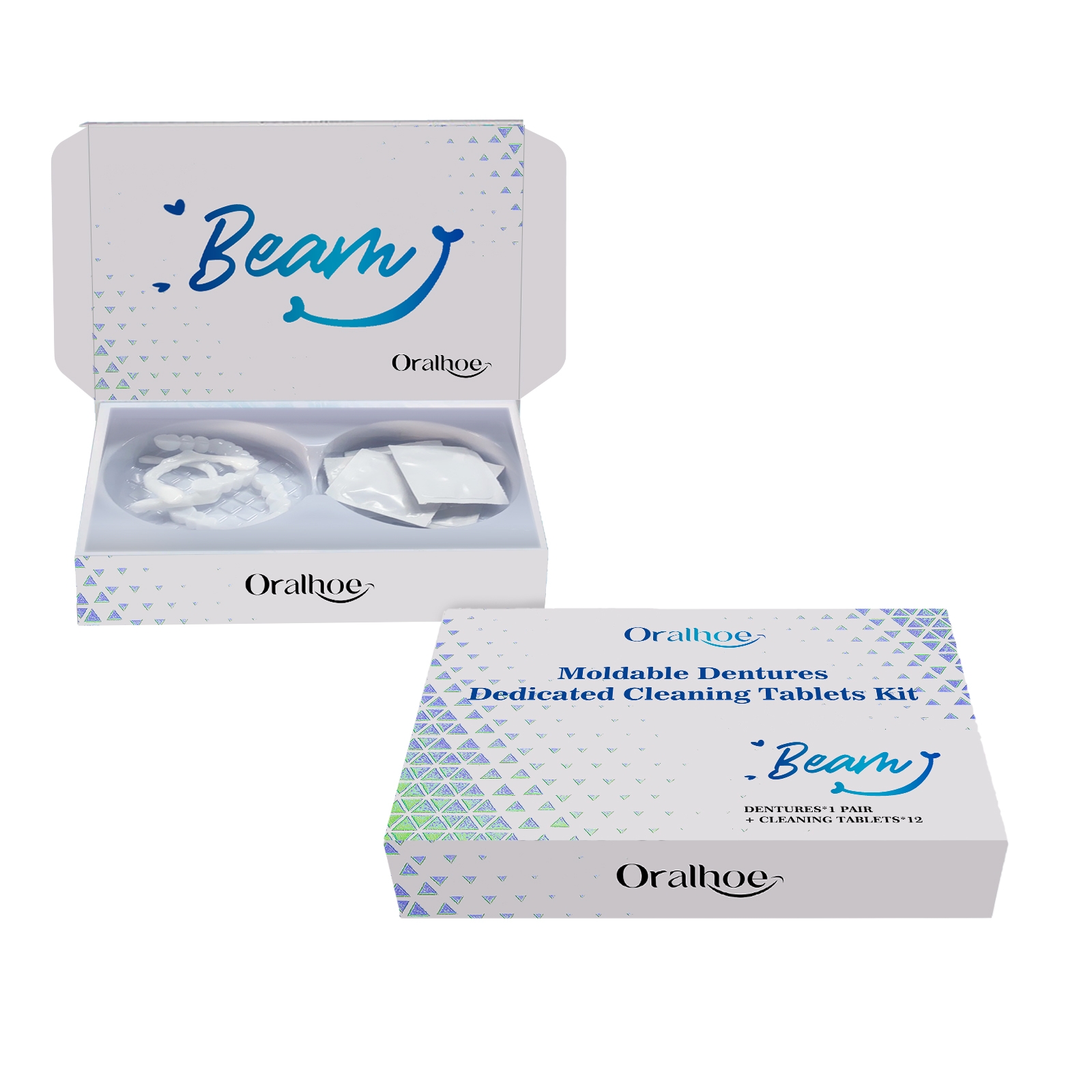 Moldable Dentures Dedicated Cleaning Tablets Kit