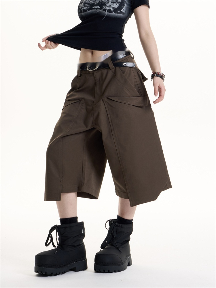 American Retro Hot Girl Style Tooling Wide-leg Casual Pants