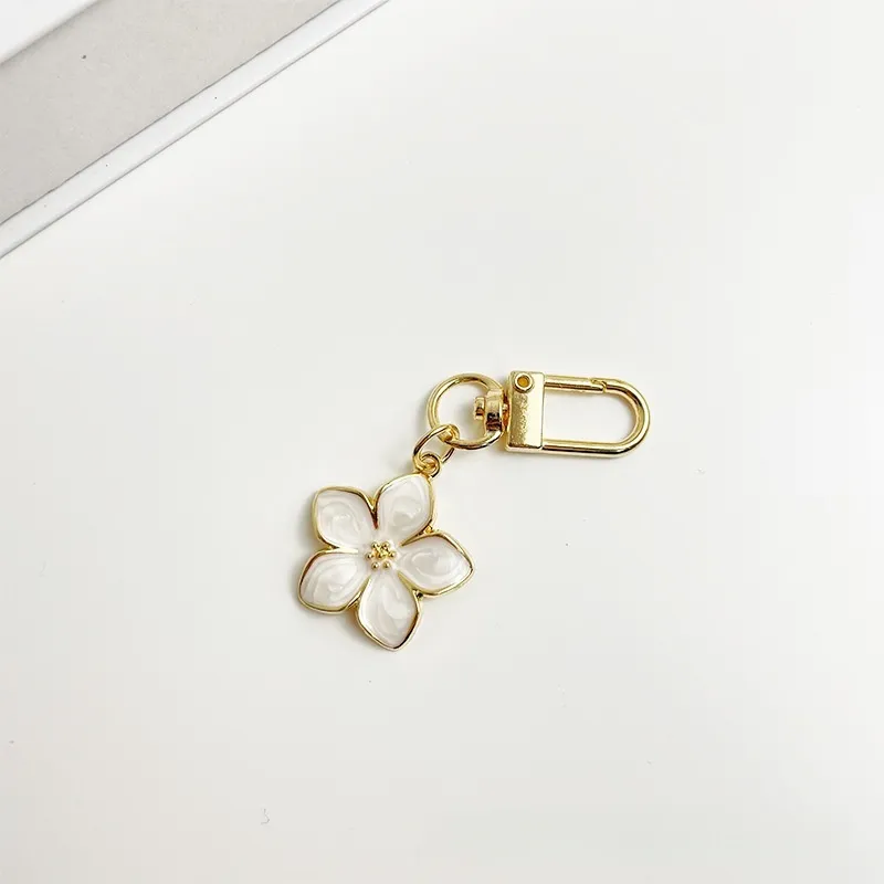 Pendant Creative Cherry Blossom Cartoon Key Button - A82 White Pendant