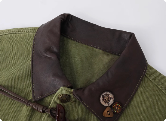 Original Children's Fun Embroidered Brushed Denim Jacket For Autumn