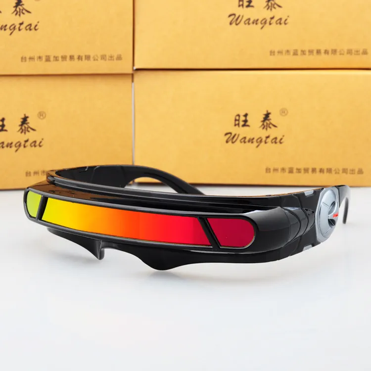 Laser Eye Sunglasses Outdoor Sports - Black Framed Red Mercury