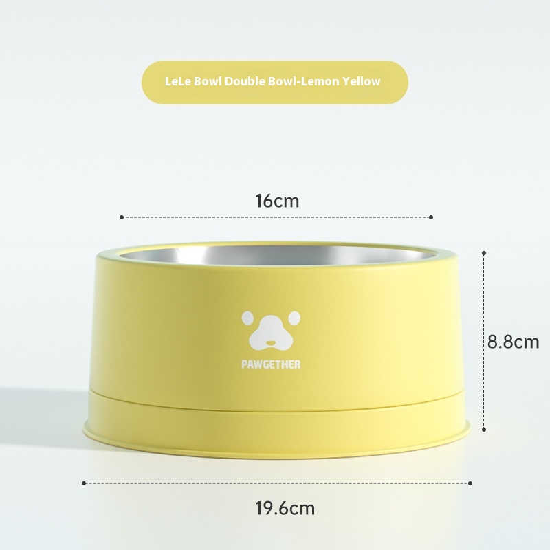 Pet Stainless Steel Anti-tumble Drinking Dog Food Rice Basin
