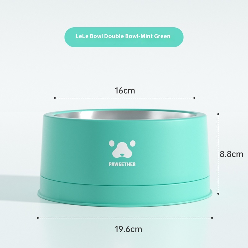 Pet Stainless Steel Anti-tumble Drinking Dog Food Rice Basin