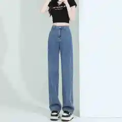 Elastic Waist Lyocell Jeans Women - Retro Blue Nine Points - View 1