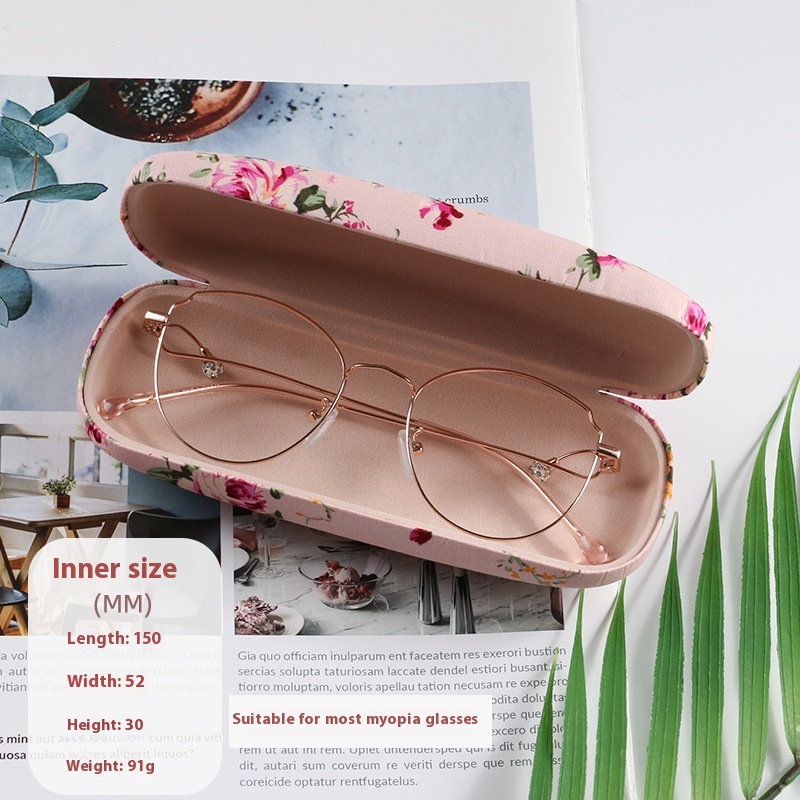 Women's Floral Vintage Myopia Glasses Case - Image 3