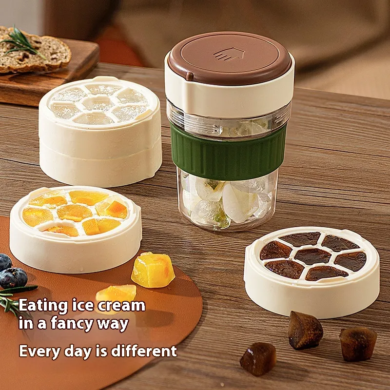 500ML Iced Brew Coffee Cup With Ice Cube Tray Leak Proof Versatile Iced Coffee Bottle For Home Office Travel Camping Tools – image 4