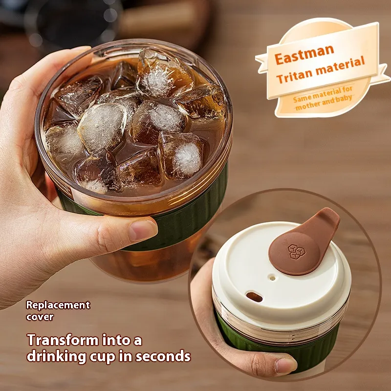 500ML Iced Brew Coffee Cup With Ice Cube Tray Leak Proof Versatile Iced Coffee Bottle For Home Office Travel Camping Tools – image 3