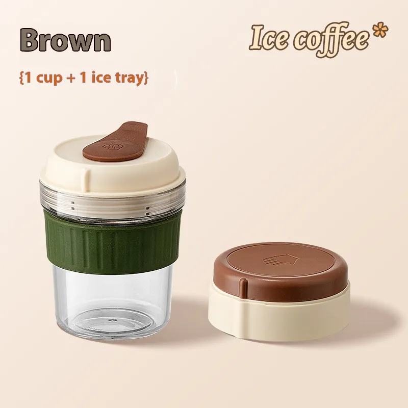 500ML Iced Brew Coffee Cup With Ice Cube Tray Leak Proof Versatile Iced Coffee Bottle For Home Office Travel Camping Tools – image 7
