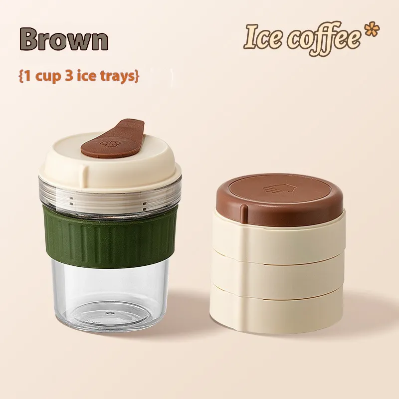 500ML Iced Brew Coffee Cup With Ice Cube Tray Leak Proof Versatile Iced Coffee Bottle For Home Office Travel Camping Tools – image 8