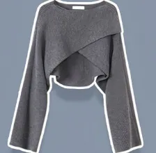 Autumn And Winter Suit Women's Sweater Dress Two-piece Set - Gray Sweater