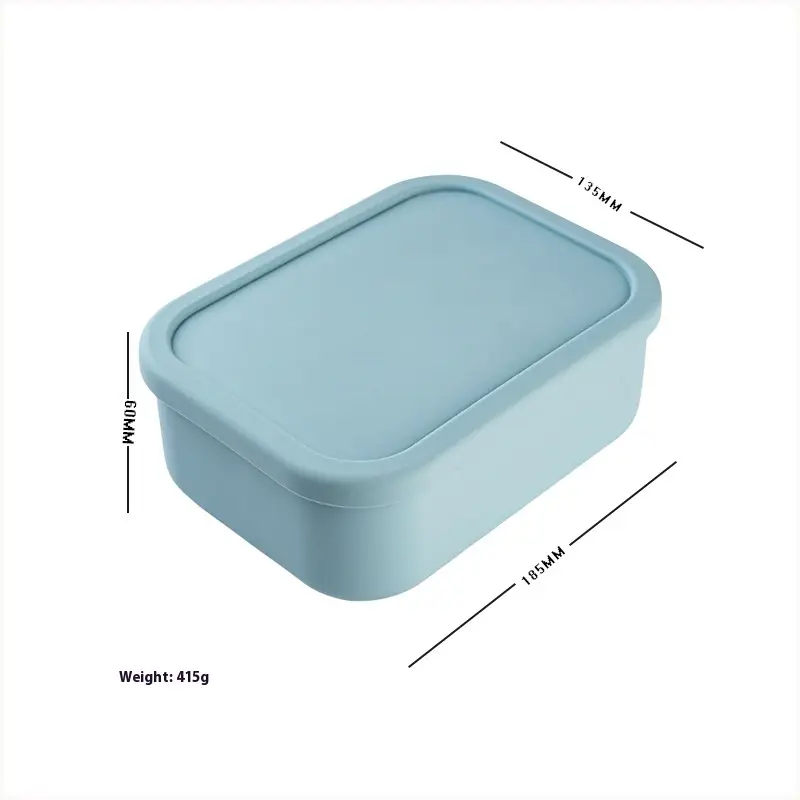 Edible Silicon Three-grid Lunch Box Large Capacity