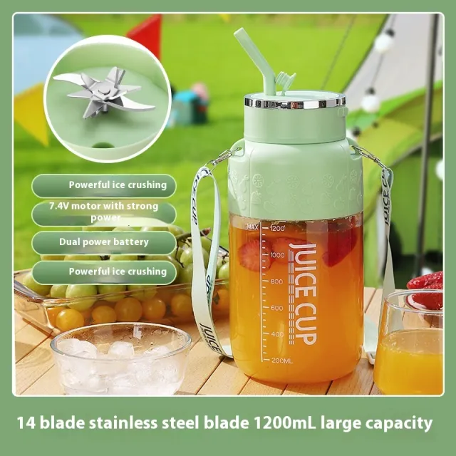 Wireless Portable And Versatile Large Capacity Electric Juicer Modern Green - Shop at LoveMi