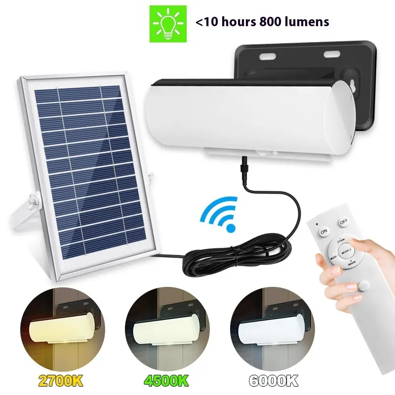 Solar Sensor Wall Lamp Tricolour Light Indoor