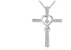 Love Cross Women's Wild Necklace - Box Chain Pendant - View 1