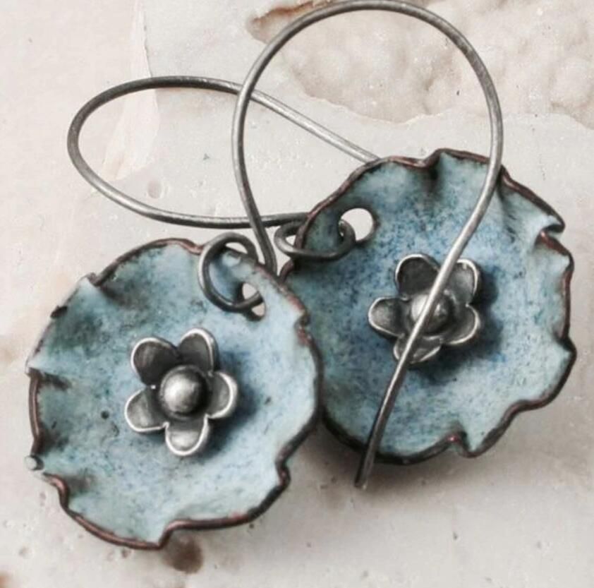 Artistic Retro Flower Long Earrings Women's Fashion