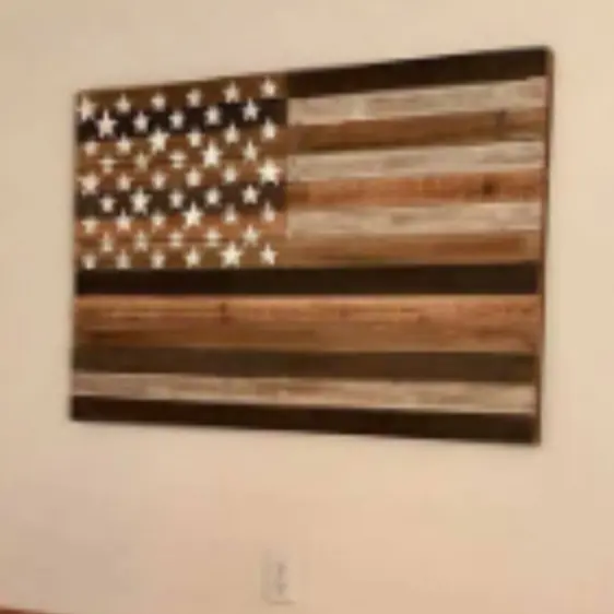 National Flag Flat Noodles Wood Wall Art Wooden Crafts