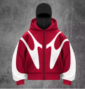 Pattern Stitching Trendy Hooded Cardigan Zipper Sweater