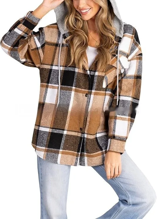 Large Checks Style Coat Plaid - Apricot