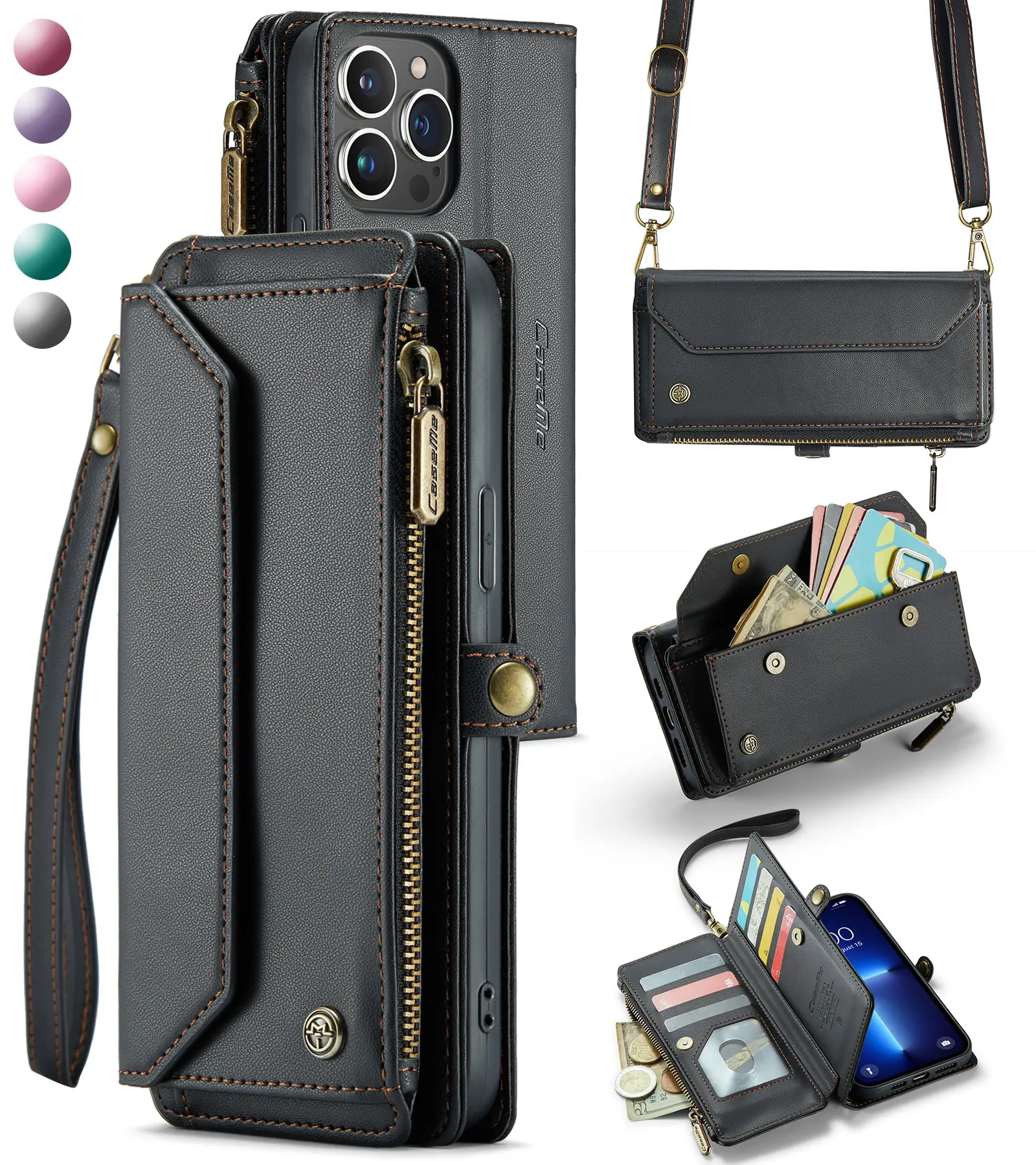 S24ULTRA Phone Case With Card Insertion And Wallet Style Leather Case