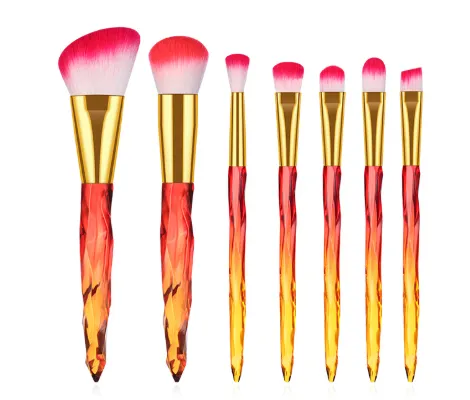 Clear Crystal Diamond Shank Foundation Brush Suit 10 Yellow - Shop at LoveMi