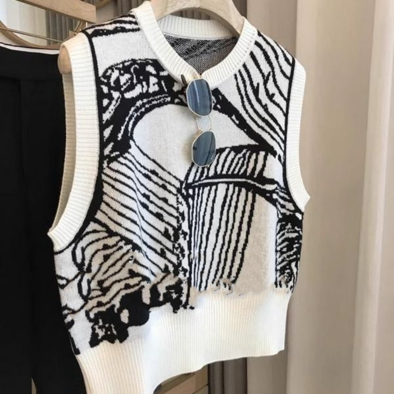Women's Knitted Vest Sweater Vest Bandage Dress Outerwear Cover-up Top