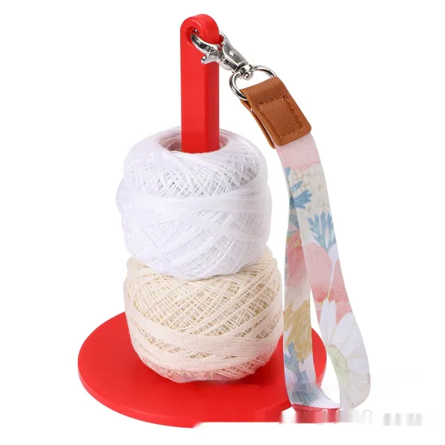 Hand woven Wool Placement Rack Acrylic Portable Yarn Bracket Multifunctional Storage Rack Red - Shop at LoveMi