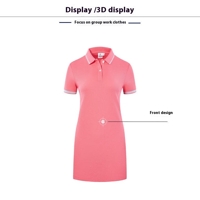 Comfortable Solid Color Lapel POLO Dress