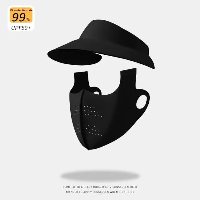 Air Top Sun Hat Women's UV Protection Summer Face Mask Face Mask Mask Obsidian Black - Shop at LoveMi