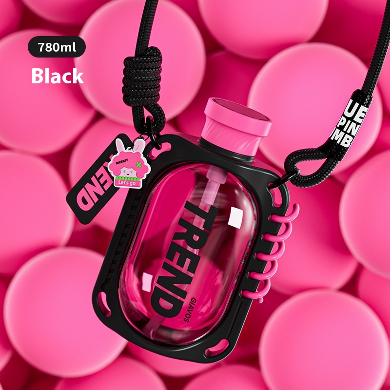 Simple Double Drink Cup With Straw Creative Outdoor