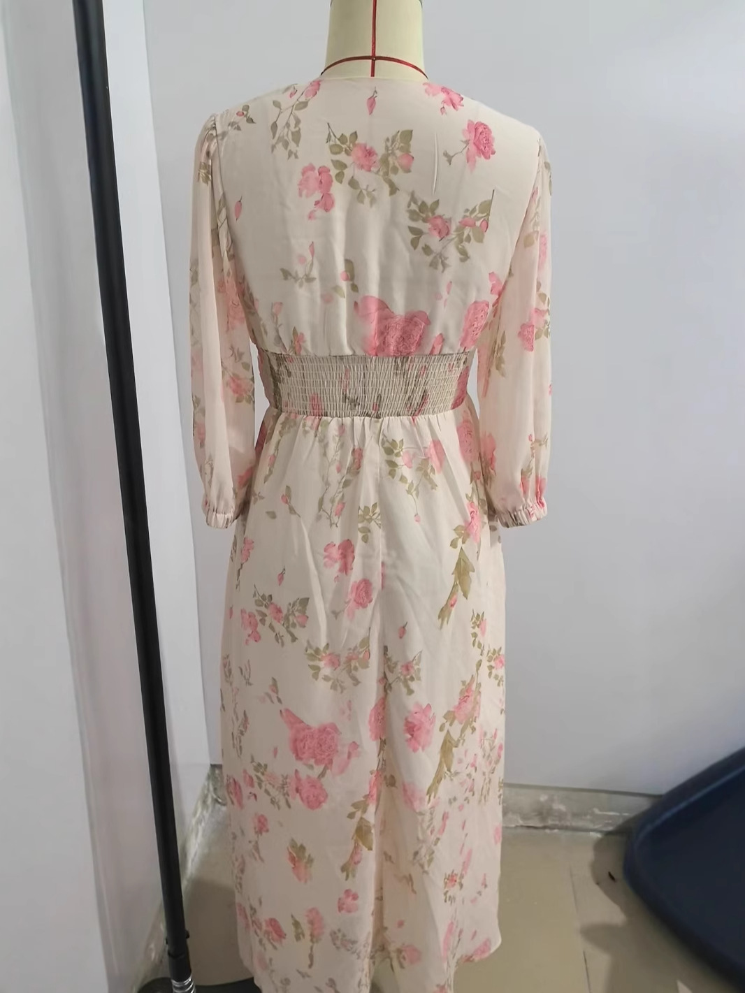 Women's V-neck Long Sleeve Digital Printing Dress