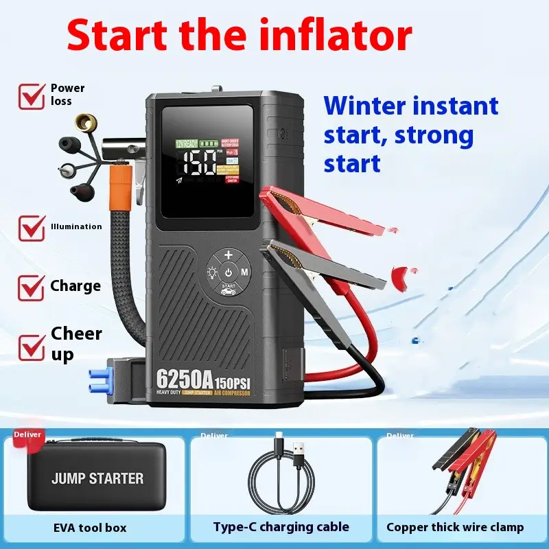Intelligent Digital Display Car Inflatable High-power Emergency