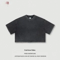 Collar Sweater Workout Top T-shirt And Short Sleeve - Fried Snowflake - View 1