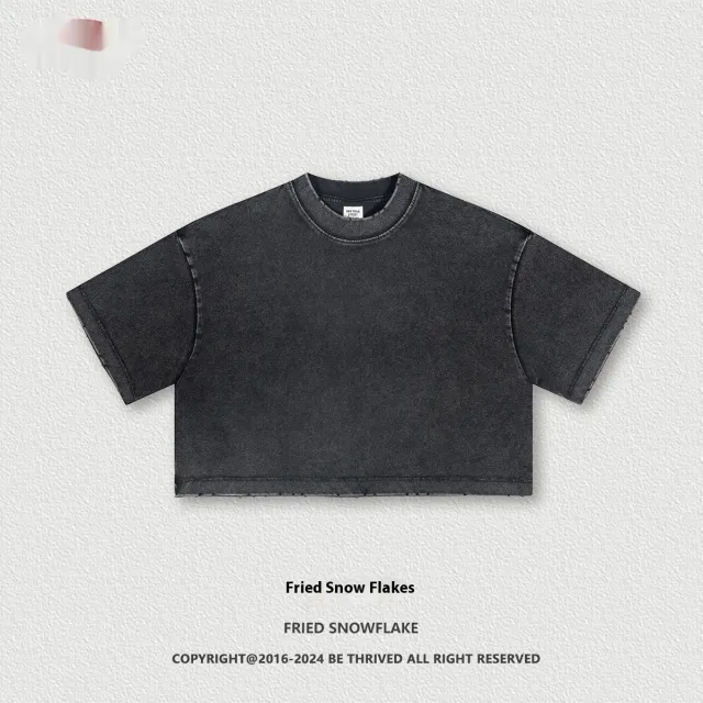 Collar Sweater Workout Top T shirt And Short Sleeve Fried Snowflake - Shop at LoveMi