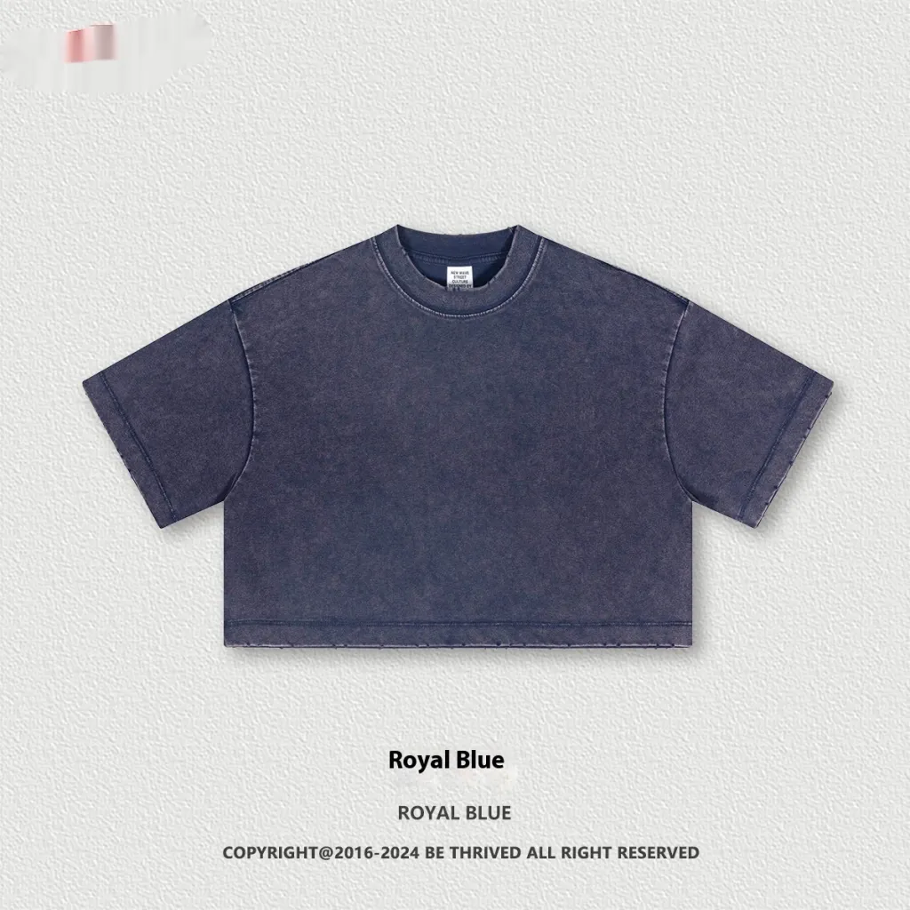 Collar Sweater Workout Top T-shirt And Short Sleeve - Sapphire Blue