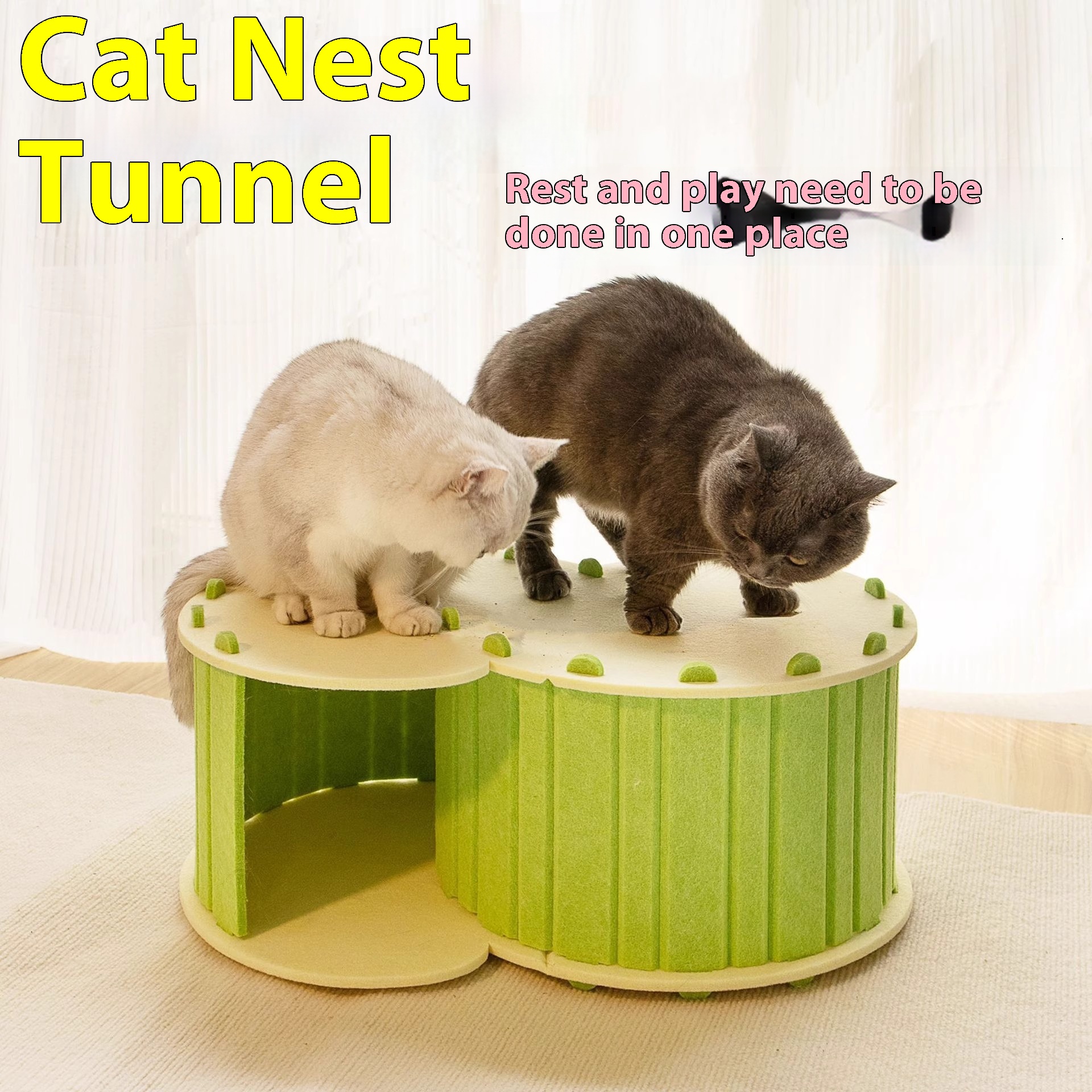 Foldable Semi-closed Felt Cat Scratch Board Nest