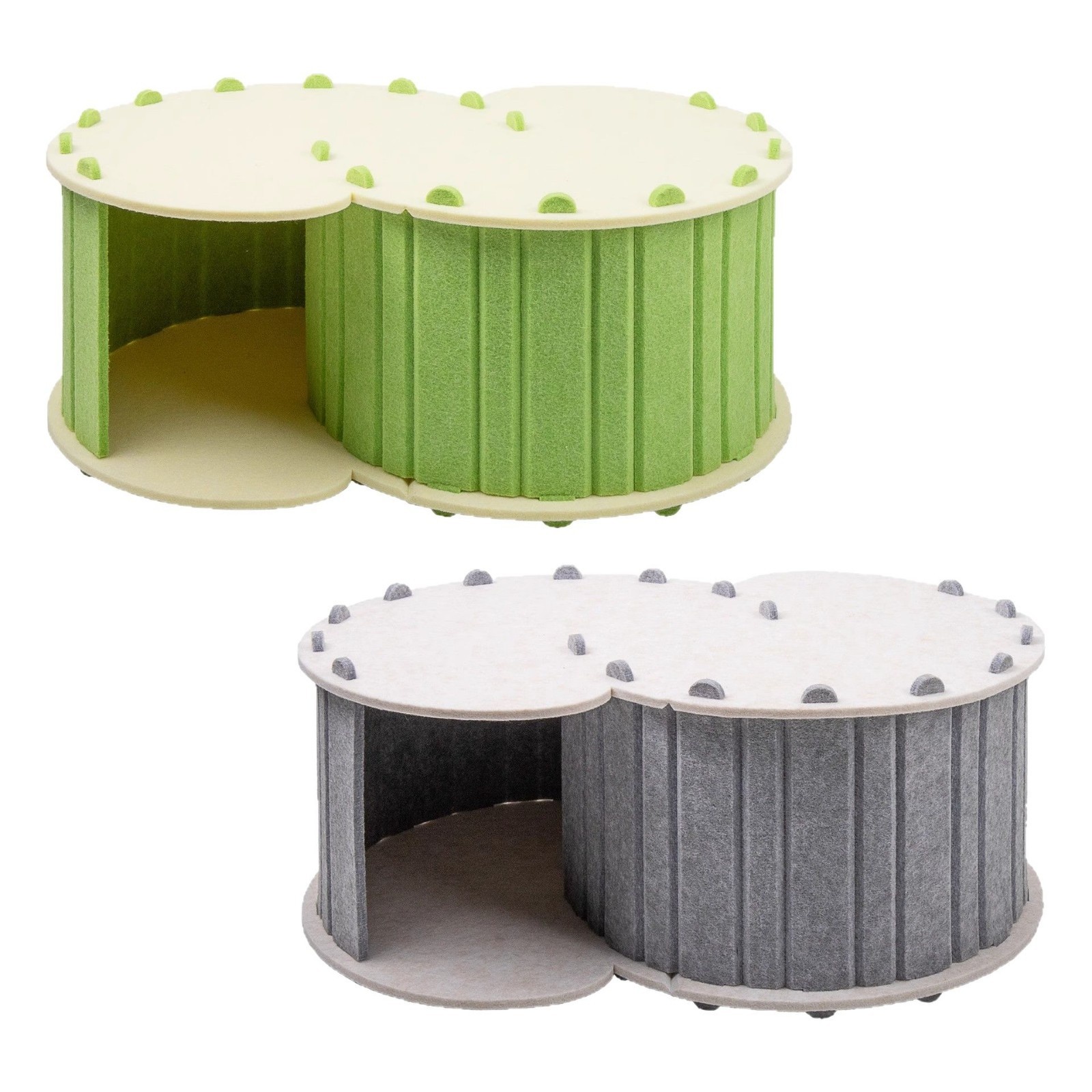 Foldable Semi-closed Felt Cat Scratch Board Nest