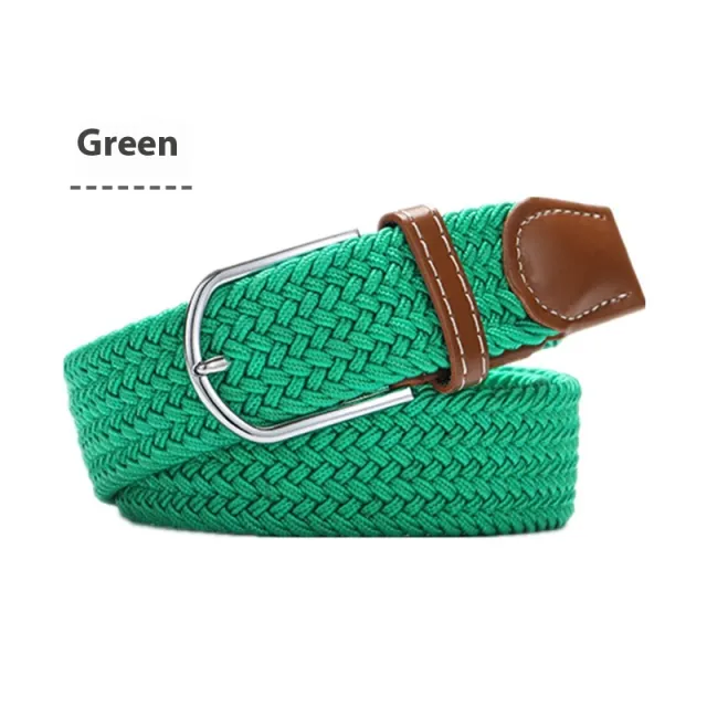 Canvas stretch woven belt Green - Shop at LoveMi