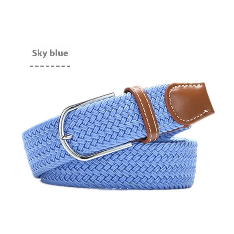 Canvas stretch woven belt - Blue