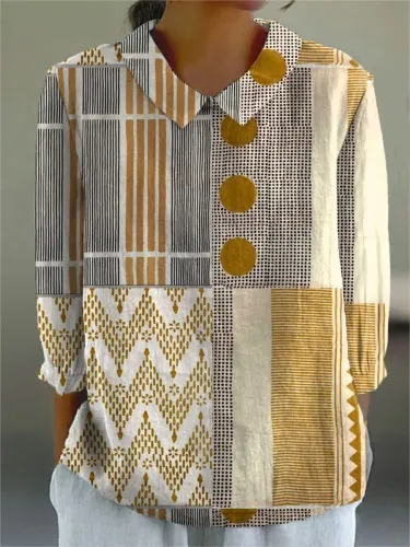 Women's Flower Digital Printed 34 Sleeves Shirt Top T shirt Batch Ncs01025041704 - Shop at LoveMi