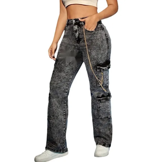 Fashion High Elasticity Multi pocket Cargo Pants Black - Shop at LoveMi