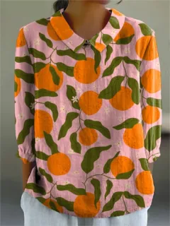 Women's Flower Digital Printed 34 Sleeves Shirt Top T-shirt Batch - Ncs01025041705 - View 1