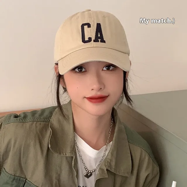 Hat Spring And Summer All match Street Fashion Baseball Cap Beige - Shop at LoveMi