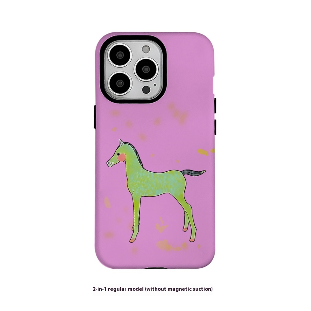 Creative Cartoon Printed 2-in-1 Phone Case