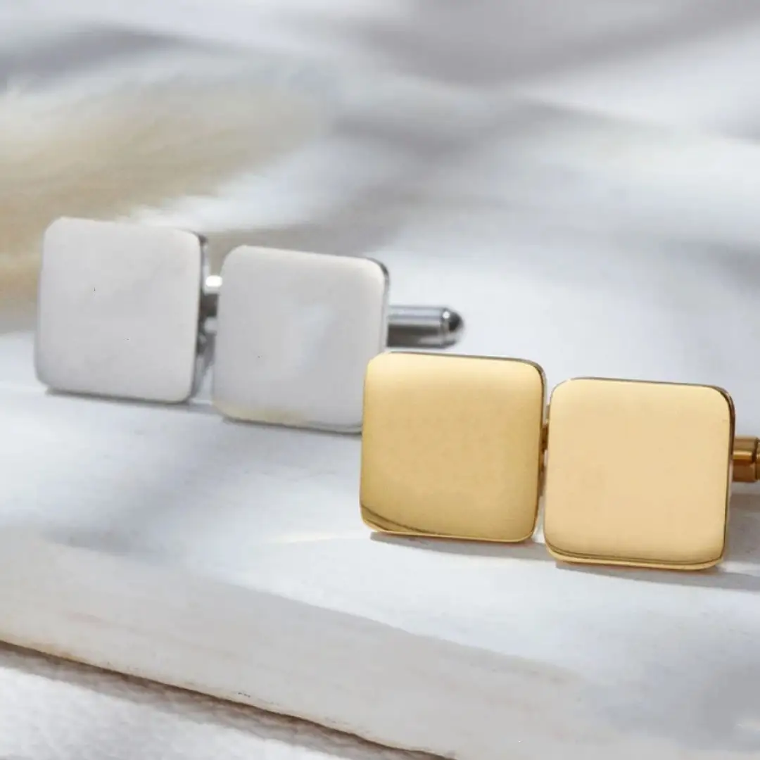 1 Pair French Simplicity Shirt Cufflinks Glossy