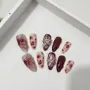 Blooming Hand-painted Three-dimensional Carved Mid-length Manicure Wear Nail view 7