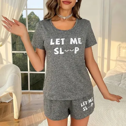 Homewear Pajamas Women's Suit Short Sleeve Shorts - Top Shorts-Xl