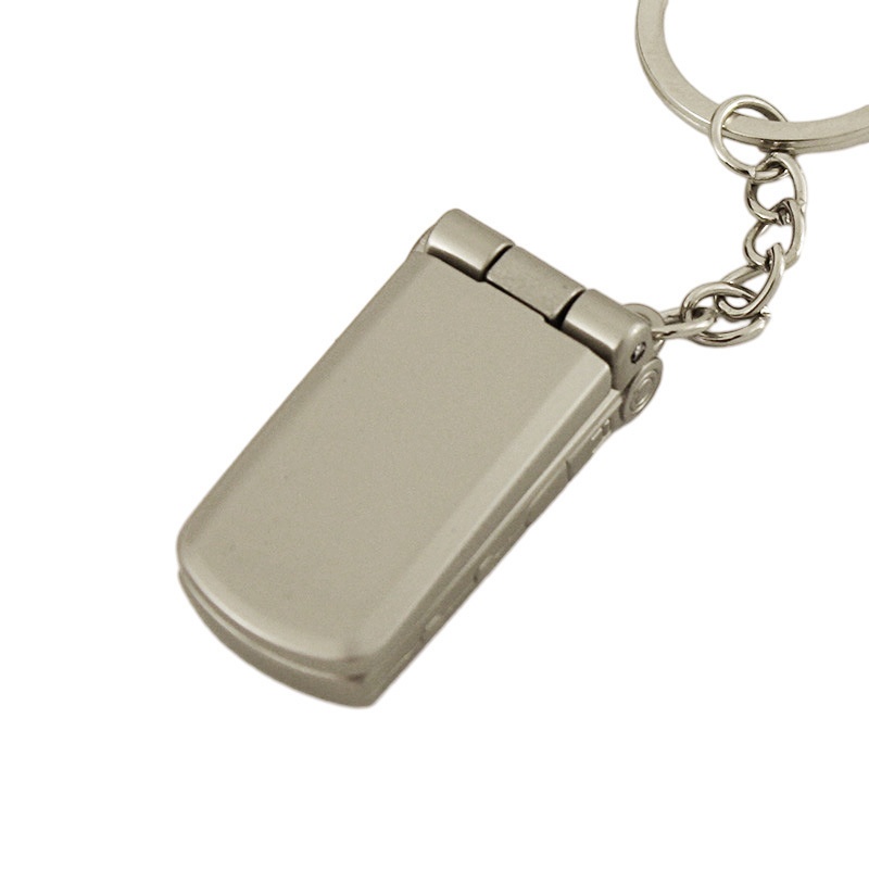 Creative Mini Small Mobile Phone Flip Rotating Keychain