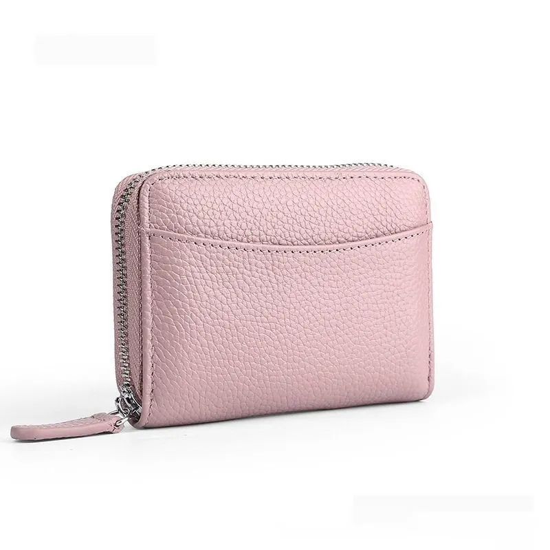 Men's And Women's Zipper Coin Storage Bag Classification Coin Purse - Pink