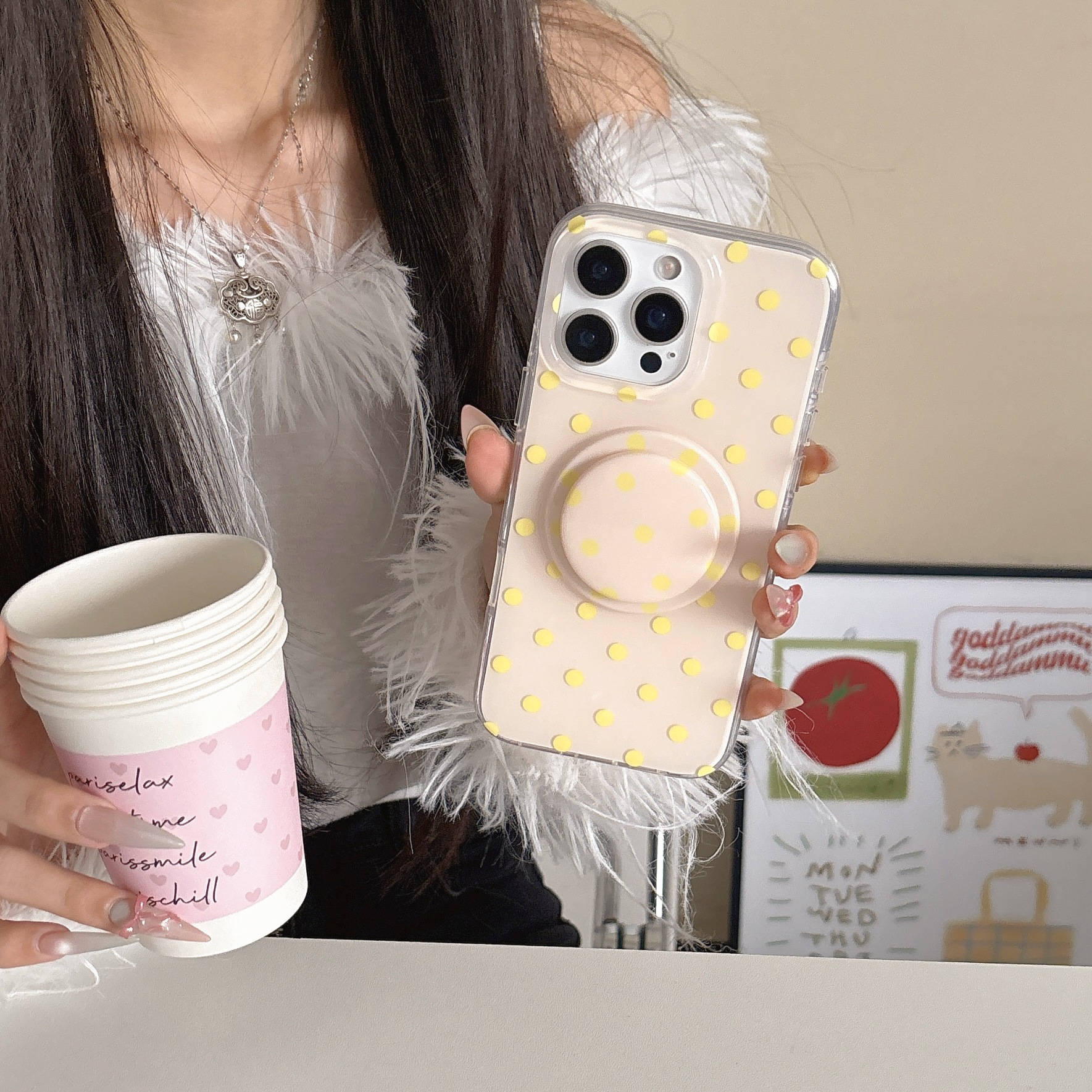 Polka Dot Phone Case Magnetic Bracket - Image 15